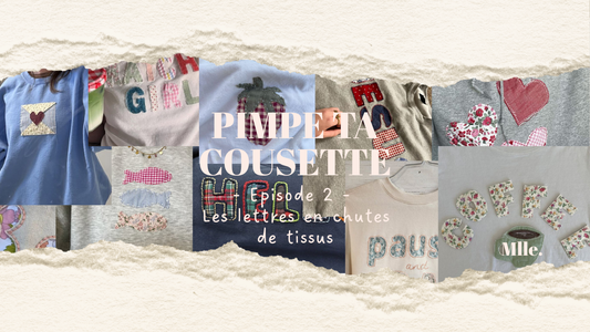 La personnalisation avec des lettres en chutes de tissus