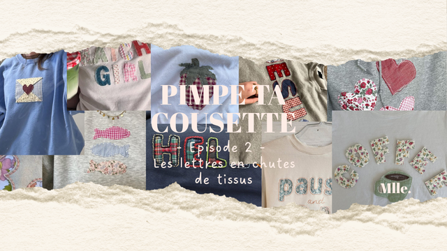 La personnalisation avec des lettres en chutes de tissus